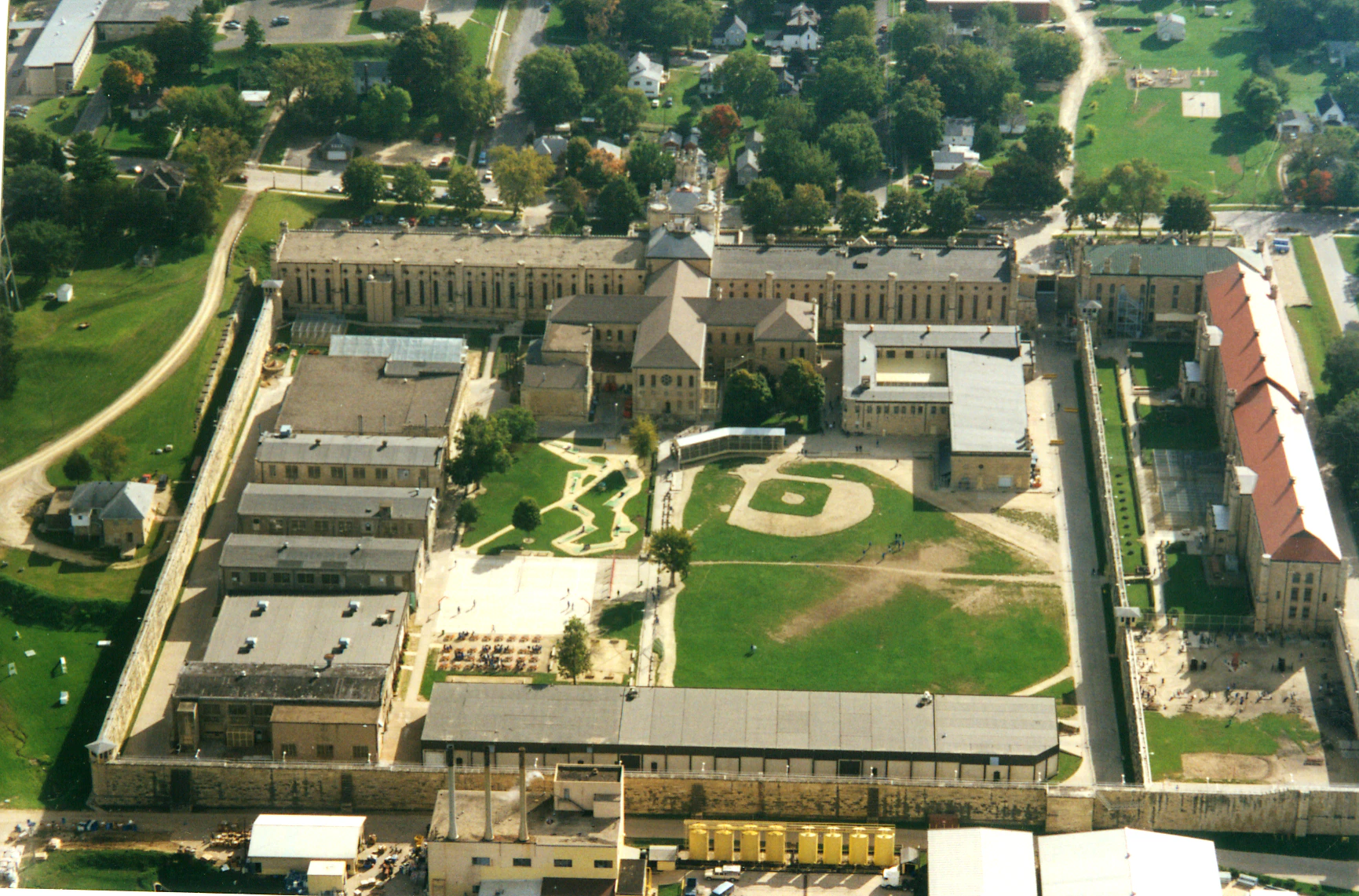 Aerial View of Modern Institution