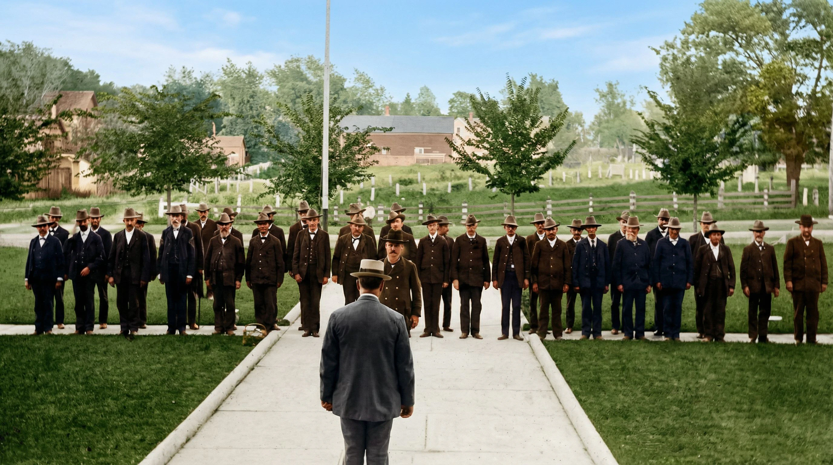 Officers At Attention
